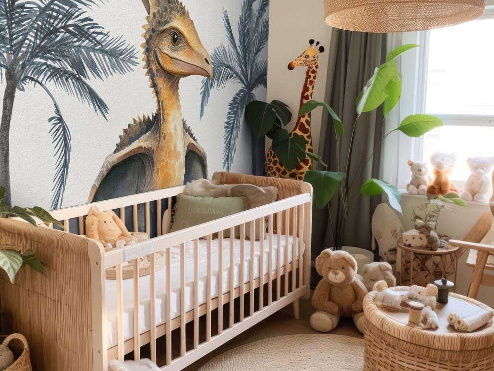 Baby pteranodon in the blue jungle