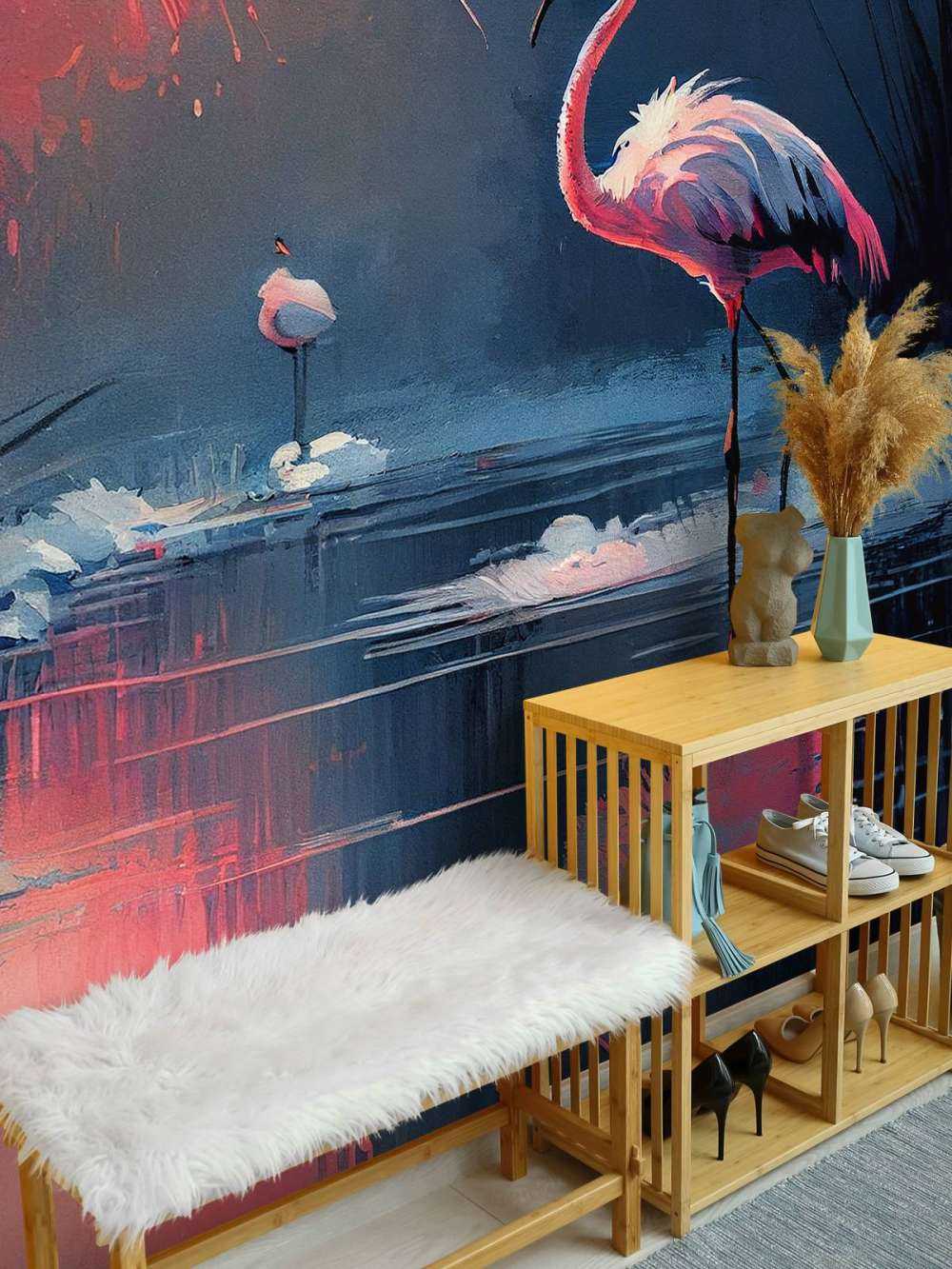 Flamingo Reflection Symphony