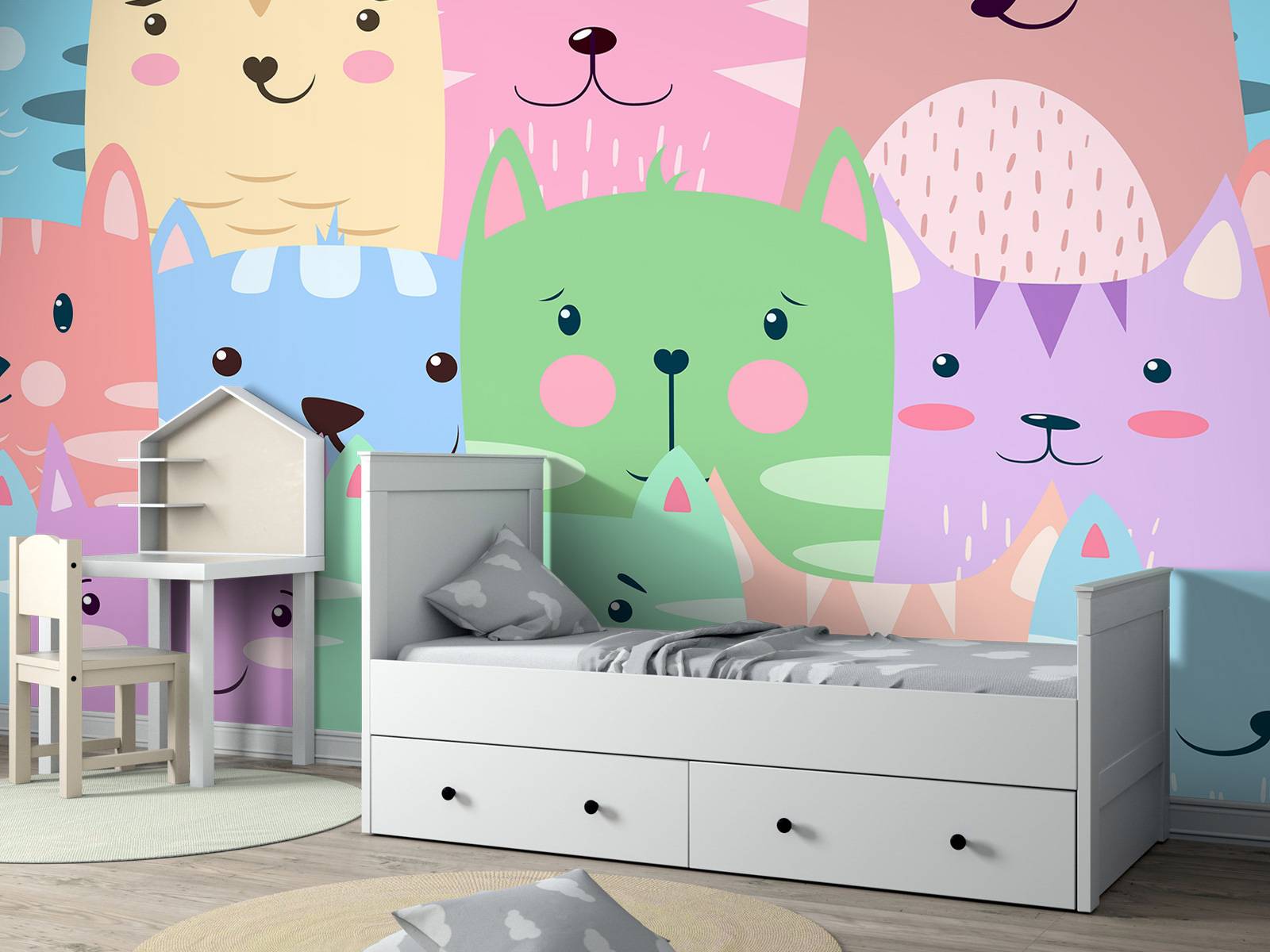 Colorful cats