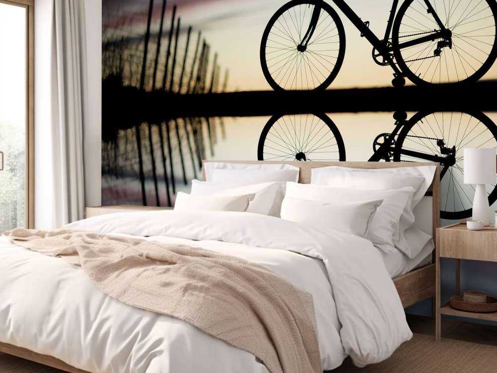 Racing bike at sunset