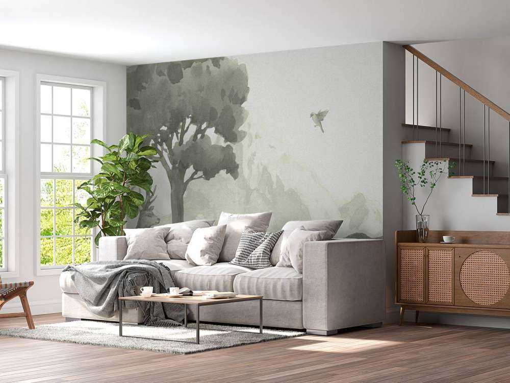 Forest animals in green