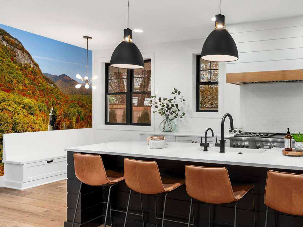 Road through the autumn landscape