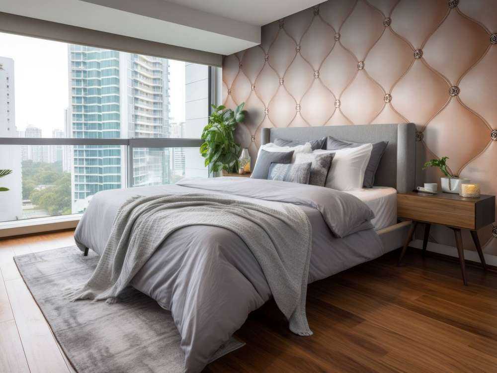 Chic pink caped wall