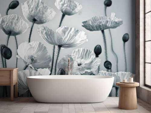 Blue tone poppies