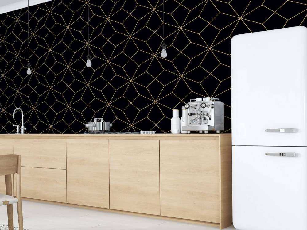 Abstract lines, gold