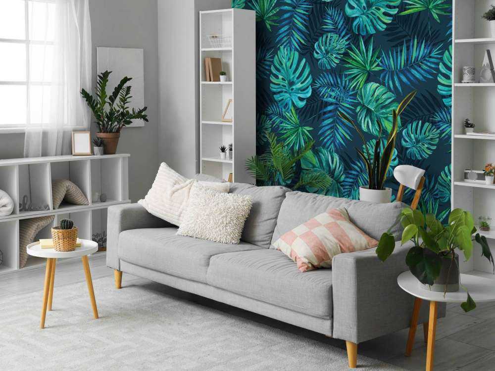 Tropical watercolor plants