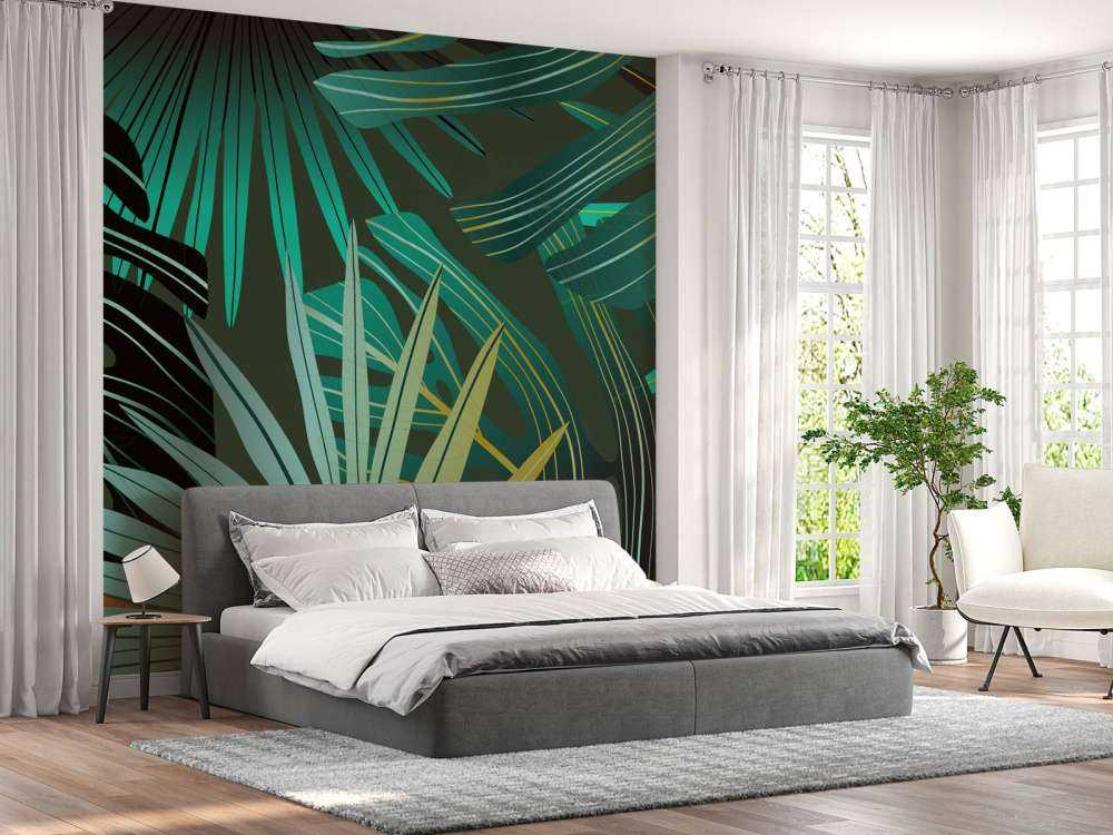 Panorama tropical leaves