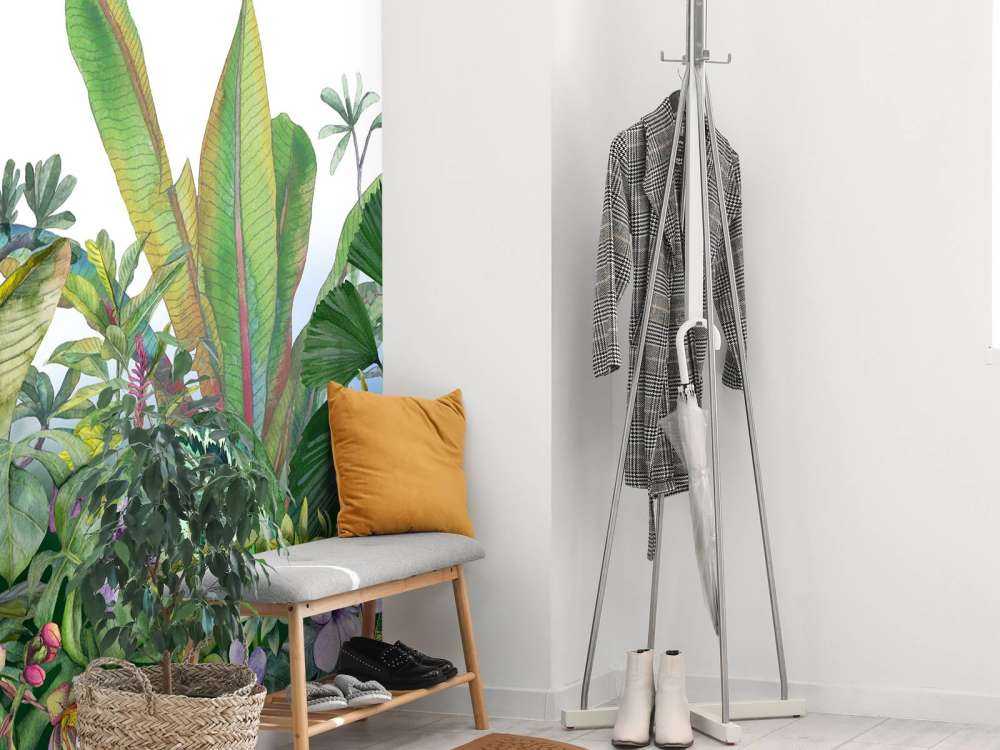 Watercolour leaves and flowers