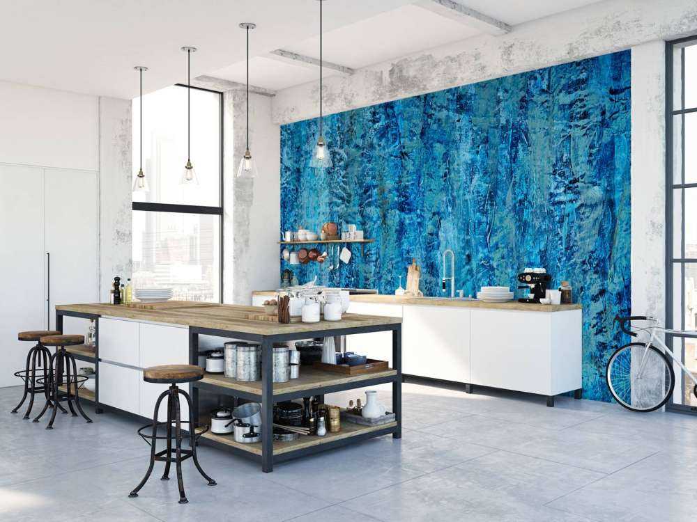 Painting with shades of blue