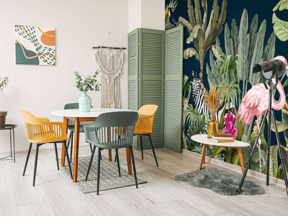 Colored jungle animals