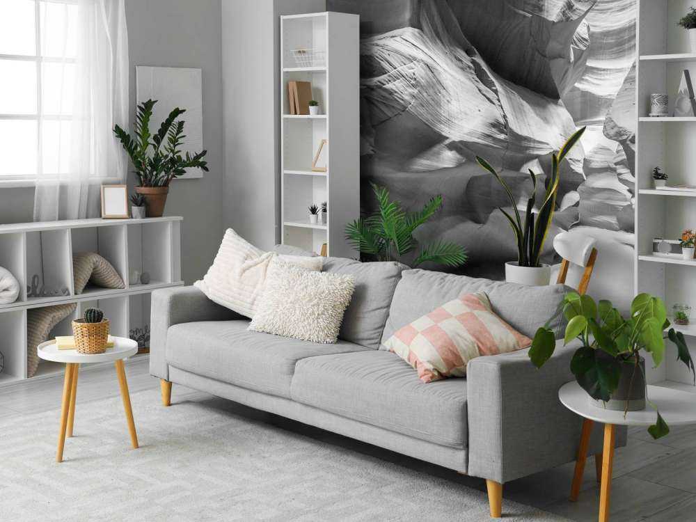 Zandsteen ravijn in zwart-wit