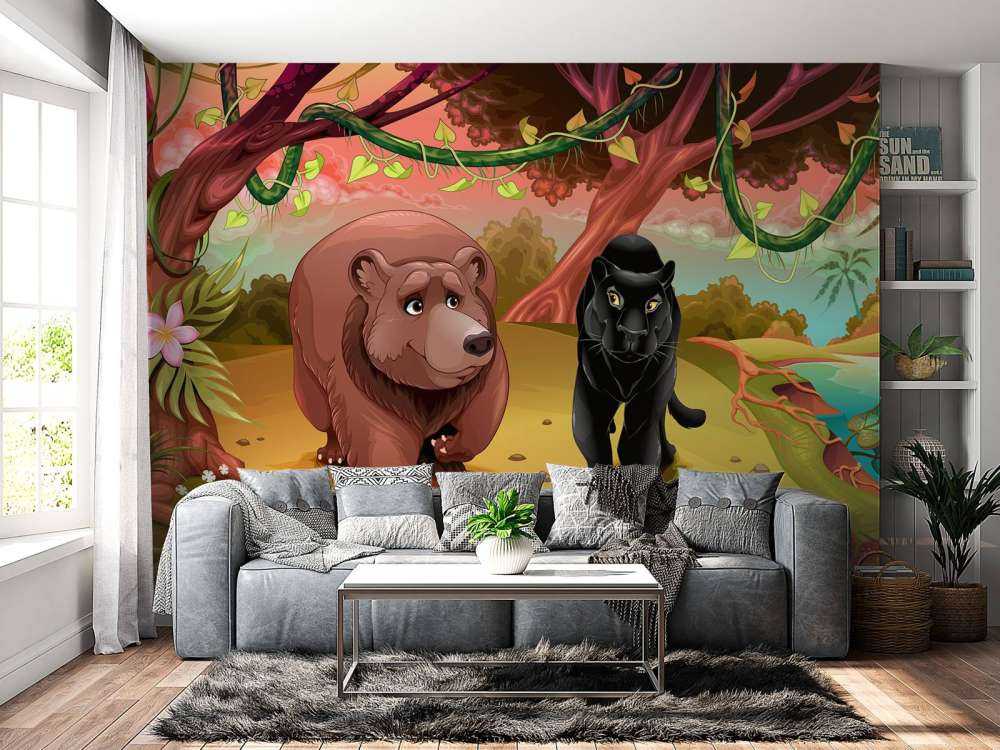 Friendly jungle animals