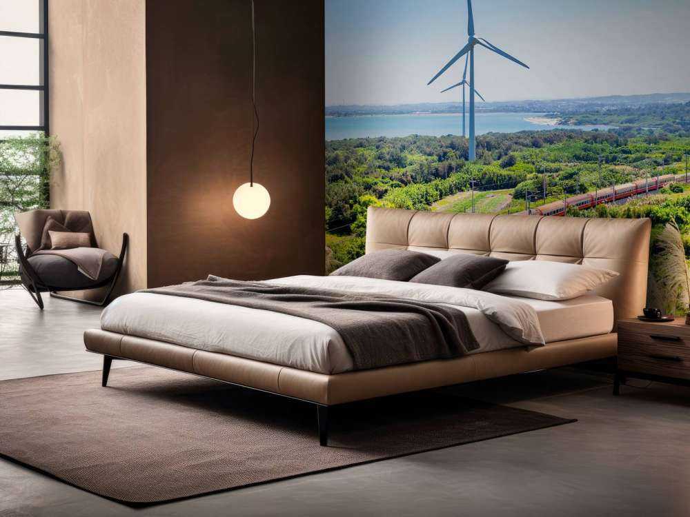 Rode trein langs windmolens