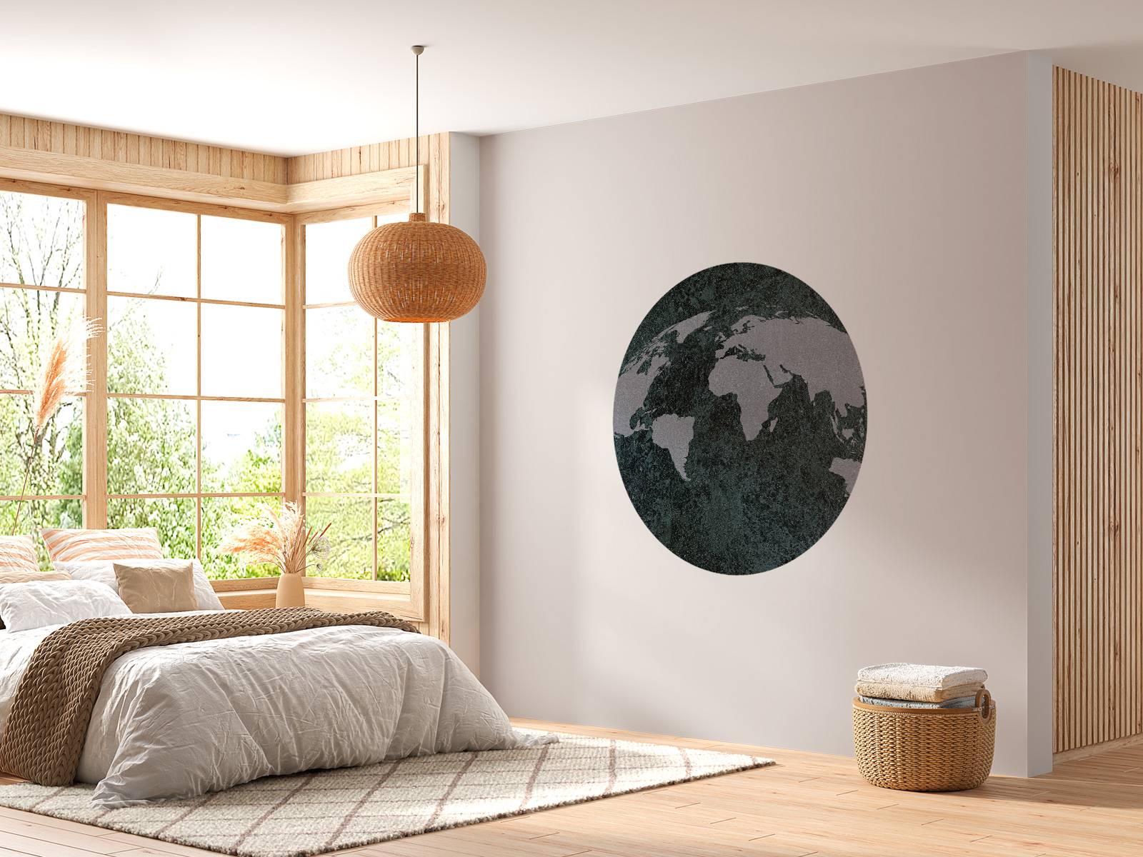 World map with texture