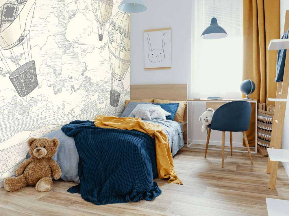 White modern hot air balloons