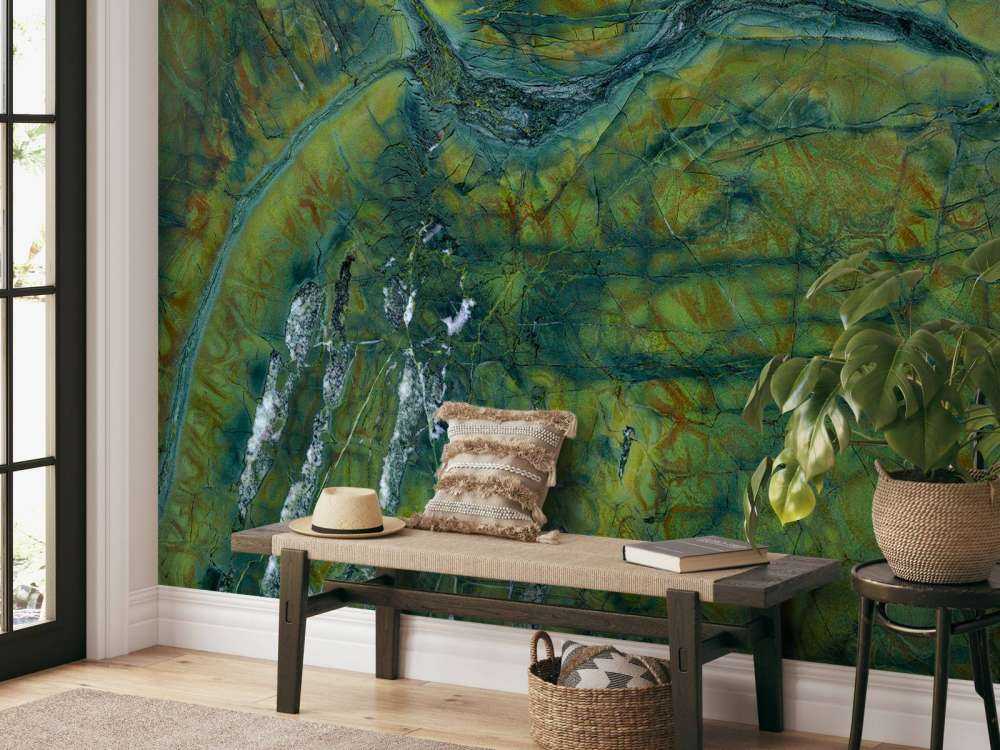 Green coloured marble