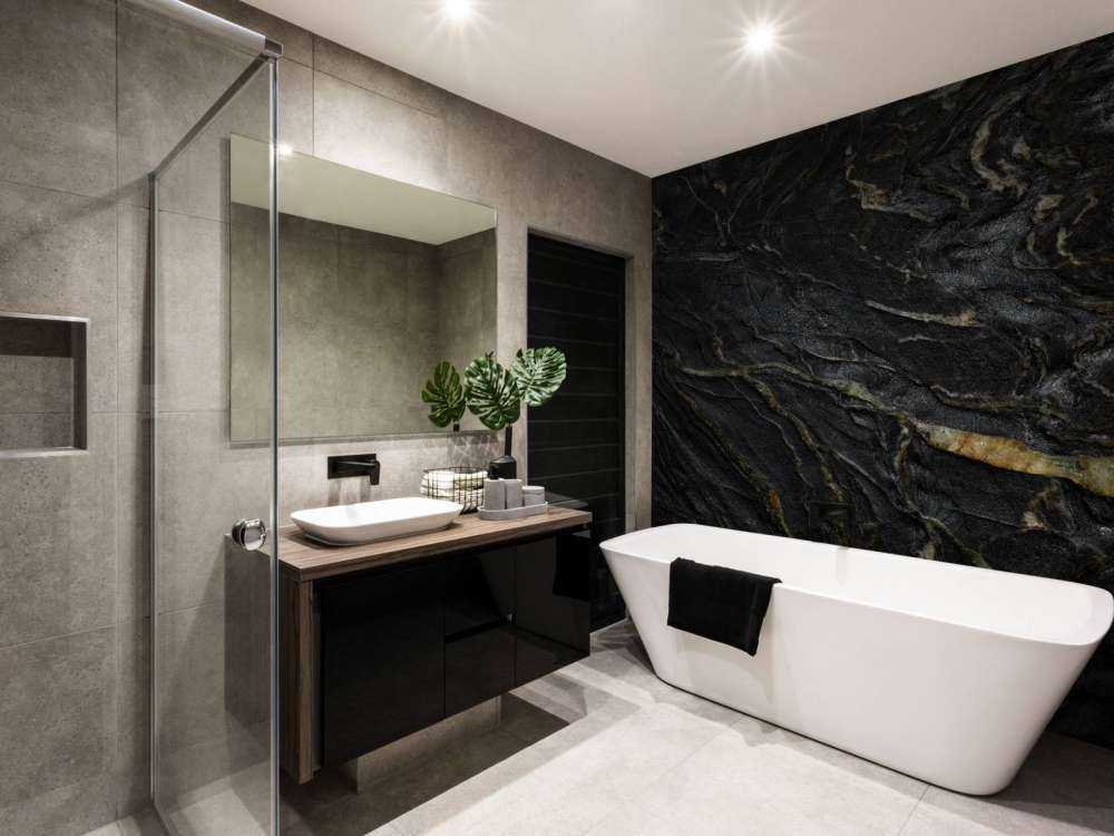 Marble with rough structure