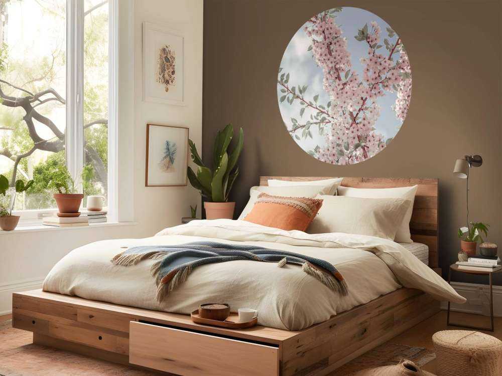 Blossom flowers from below