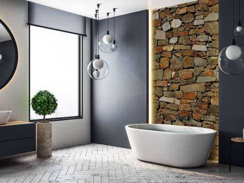 Wall with uneven bricks