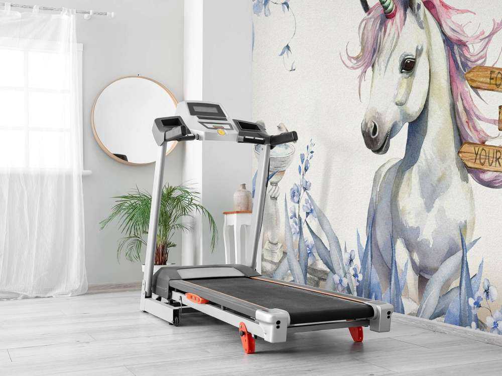 Baby unicorn with plants blue