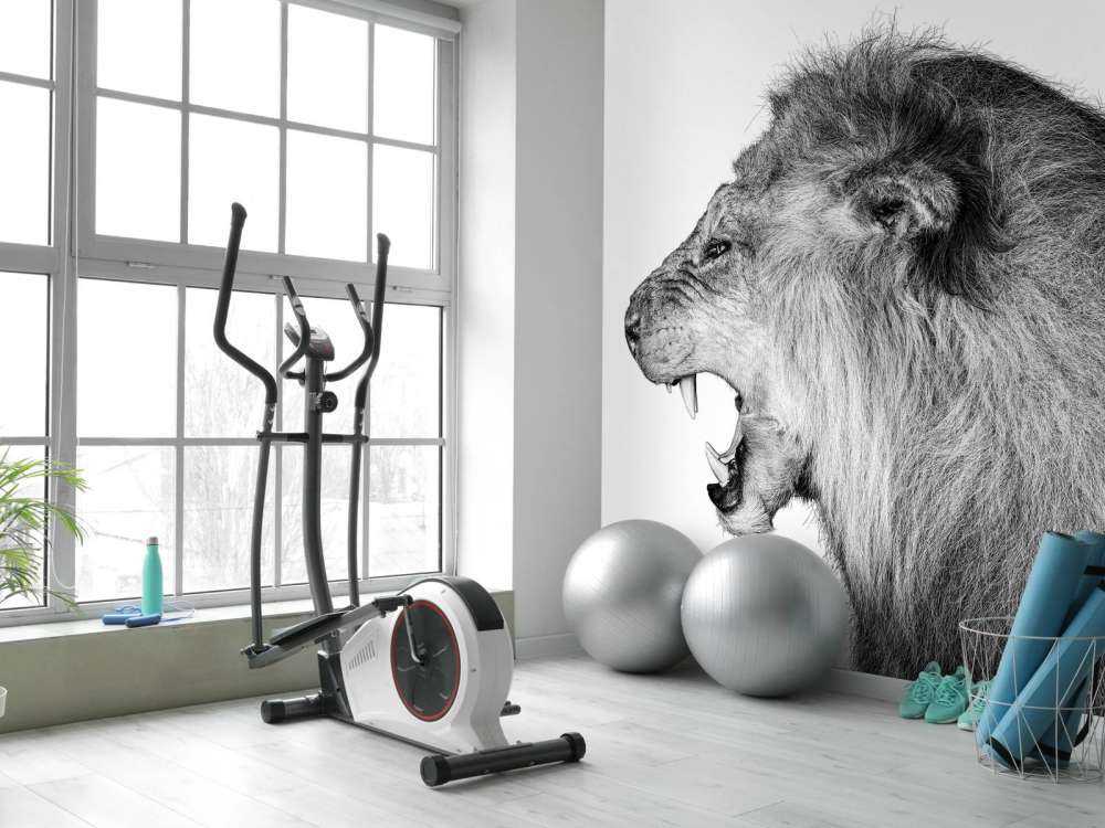 Roaring lion white