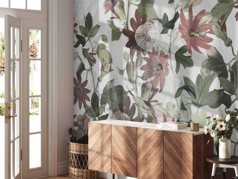 Seven Birds in Enchanted Foliage - Ivory