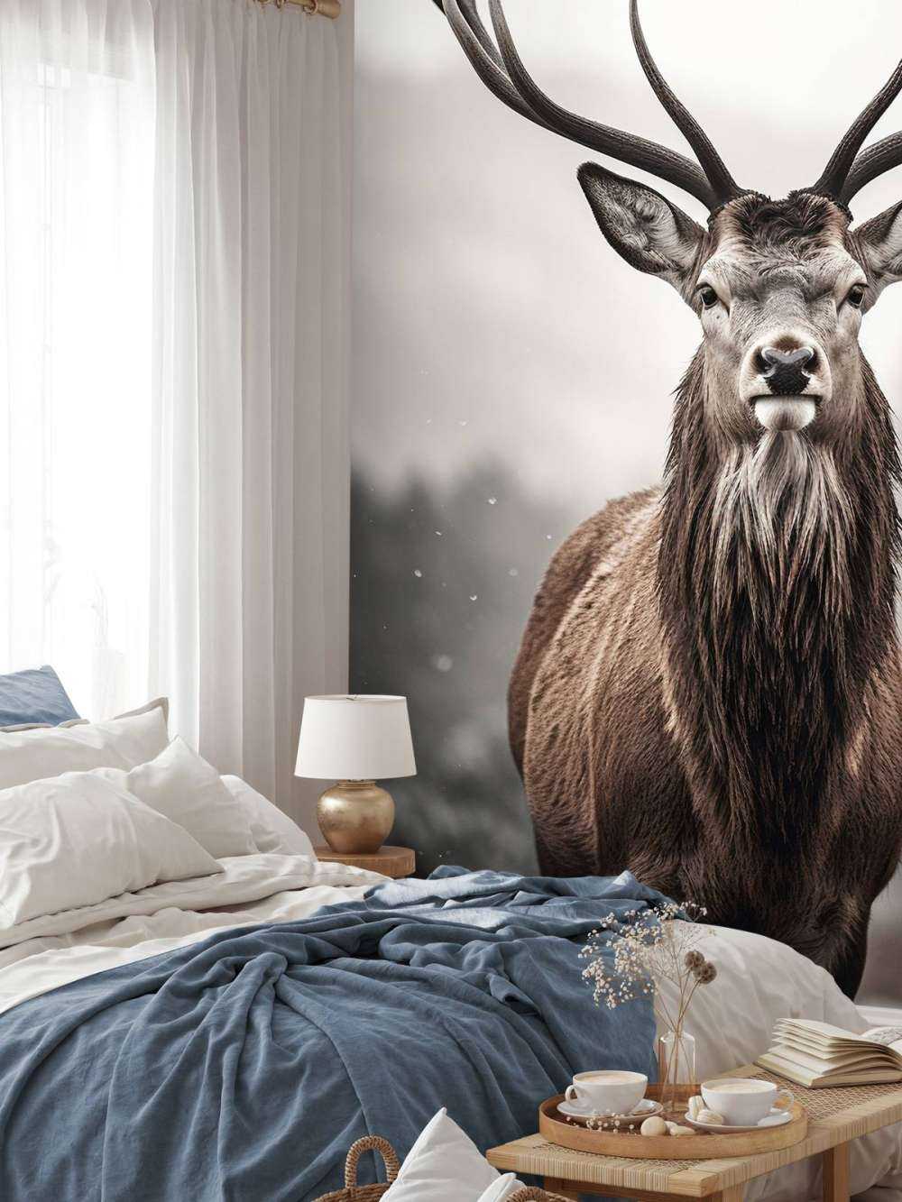 Winter King Deer Gaze