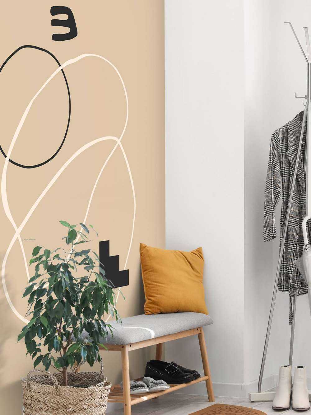 Minimalistische beige illustratie