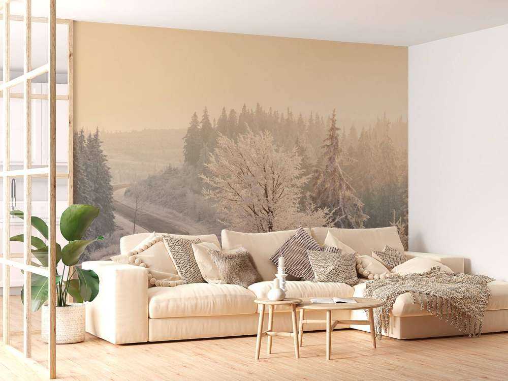Trees with snow