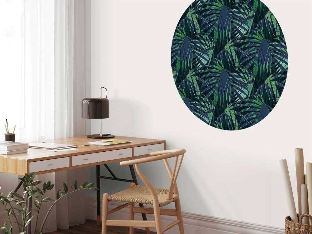 Green palm leaves