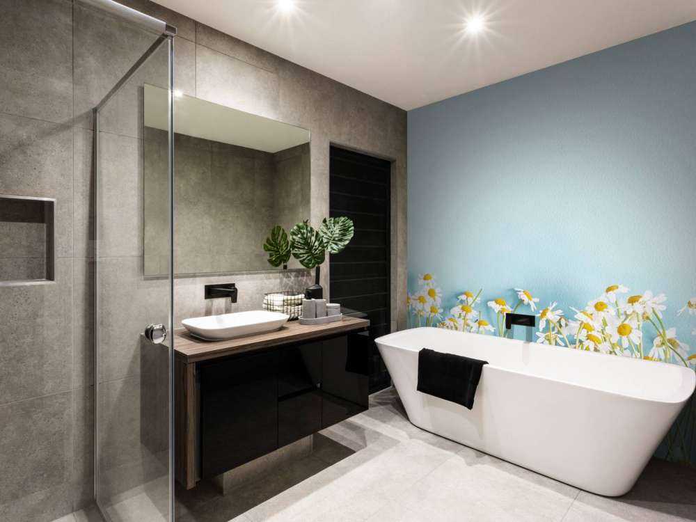 Kamille bloemen met een blauwe achtergrond