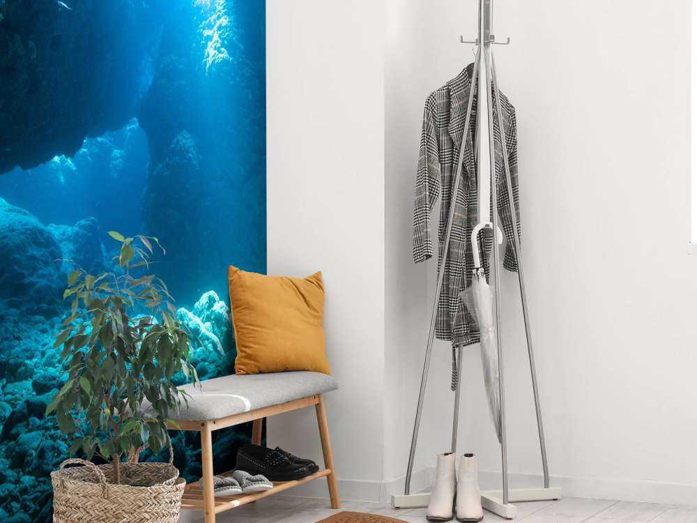 Dark cave in the ocean