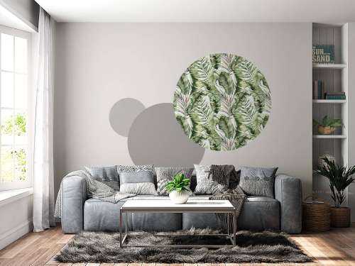 Green palm leaf pattern