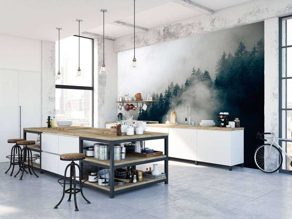 Foggy alpine morning