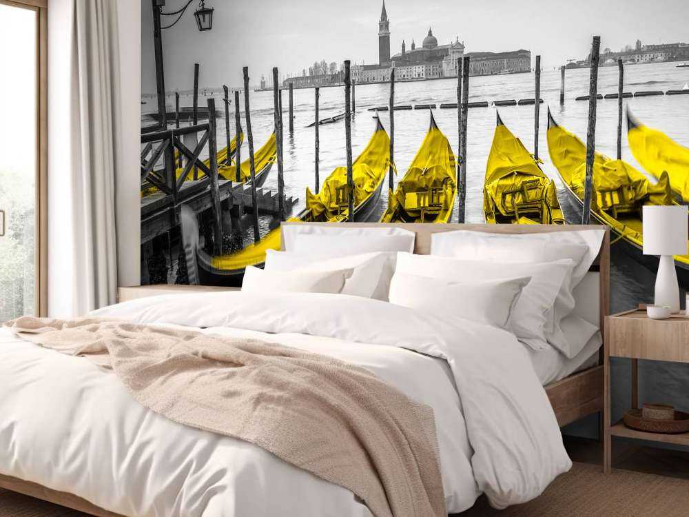 Gondolas along the canal