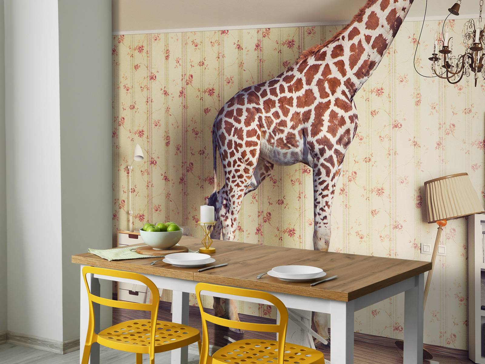 XLMING 3D Wallpaper Animal World Wallpaper Giraffe Wallpaper Home And Bedroom Living Room Kids Room 3D Wallpaper Paste Living Room The Wall For Bedroom Mural Border-350cm×256cm - View #13