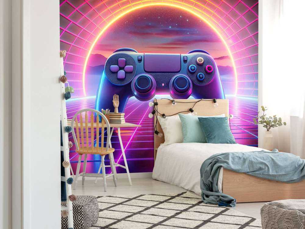 Retro Neon Game World