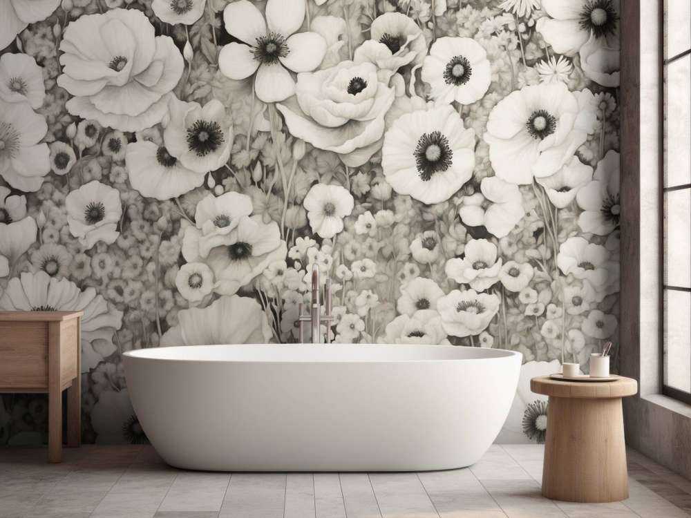 Poppy Tale Monochrome Dark Green