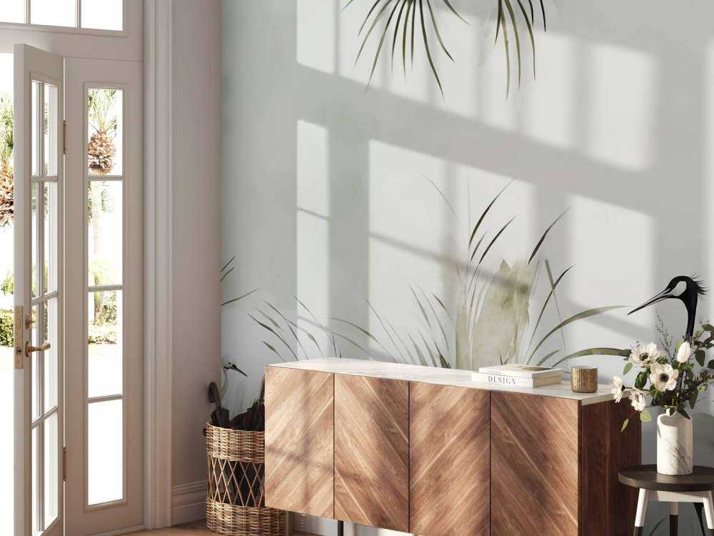 Cranes in Field Green