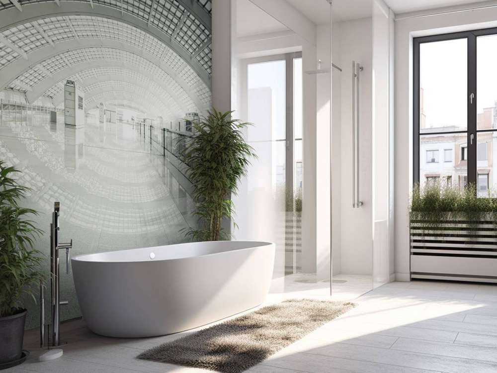 Modern hall with rounding