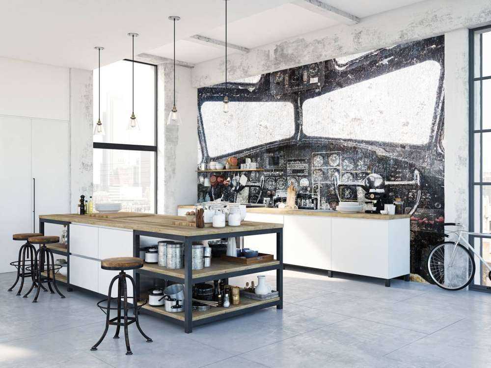 Vintage aircraft cockpit