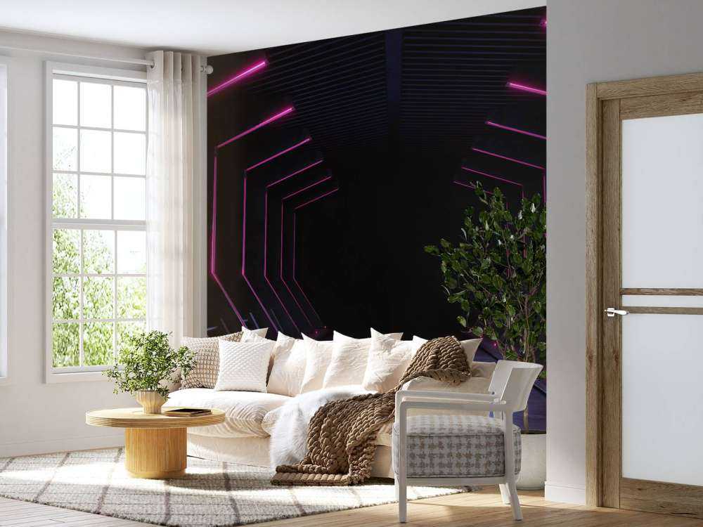 Luminous 3D hallway
