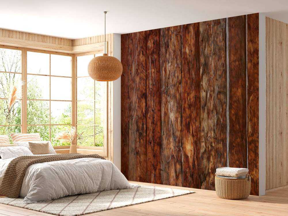 Rough and stained wood