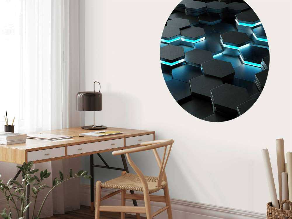 Luminous 3D hexagons