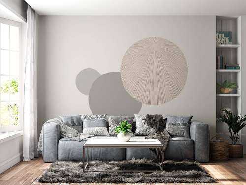 Structure with lines in linen brown