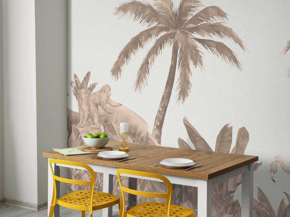 Monkeys and flamingos