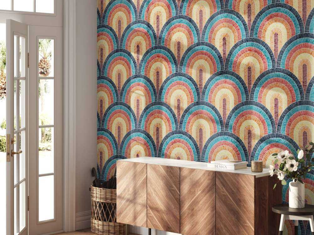 Wavy bohemian print