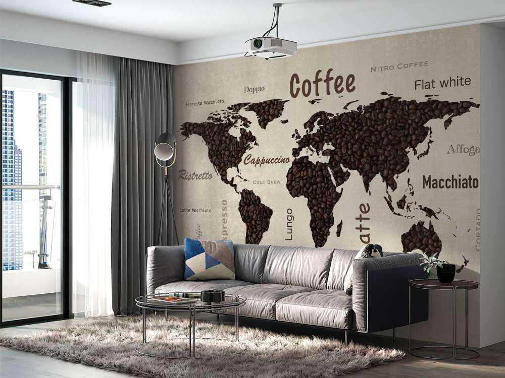 World map coffee