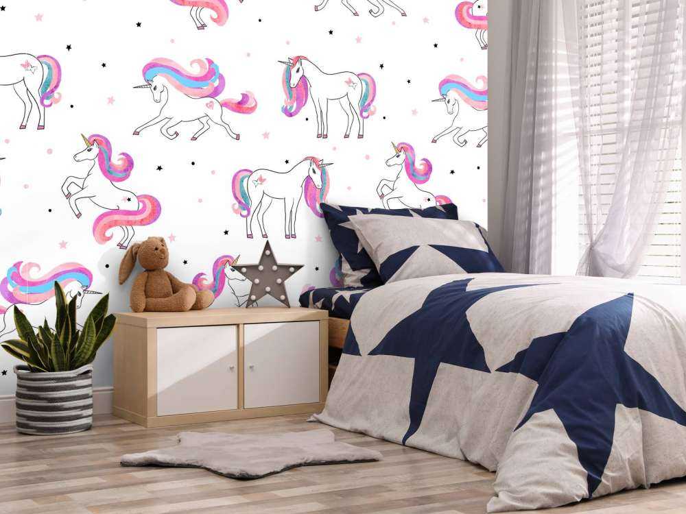 Unicorns with pink moons