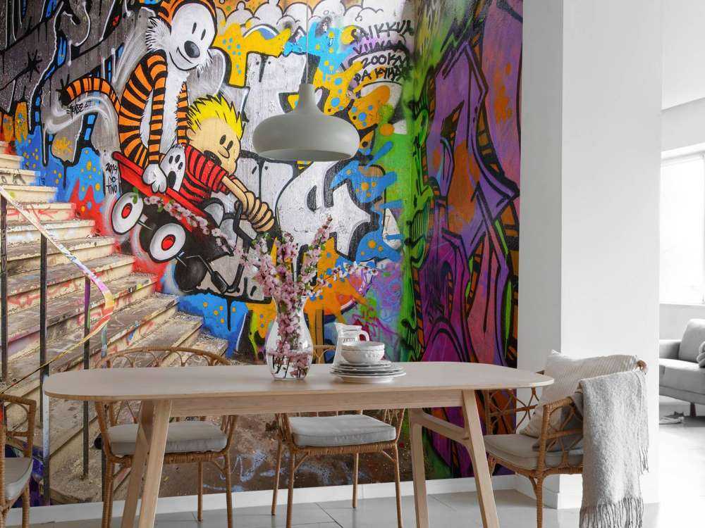 Graffiti with stairs